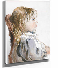 Girl In A Pinafore Between And by David Cox