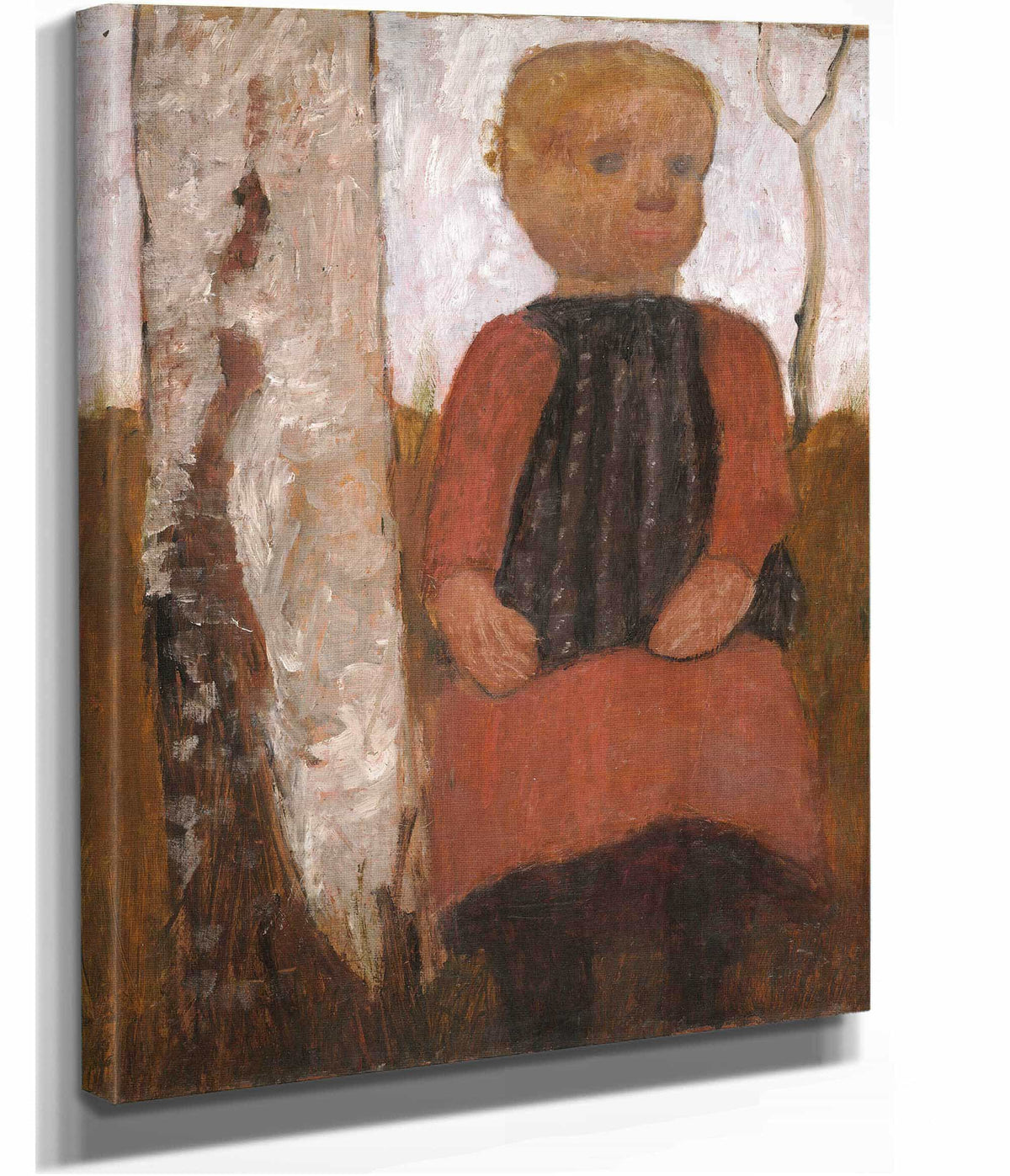 Girl In A Red Dress by Paula Modersohn Becker