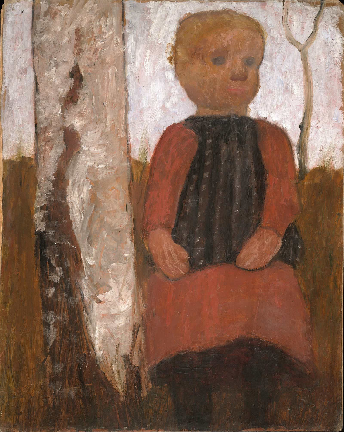 Girl In A Red Dress by Paula Modersohn Becker
