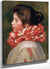Girl In A Red Ruff By Pierre August Renoir