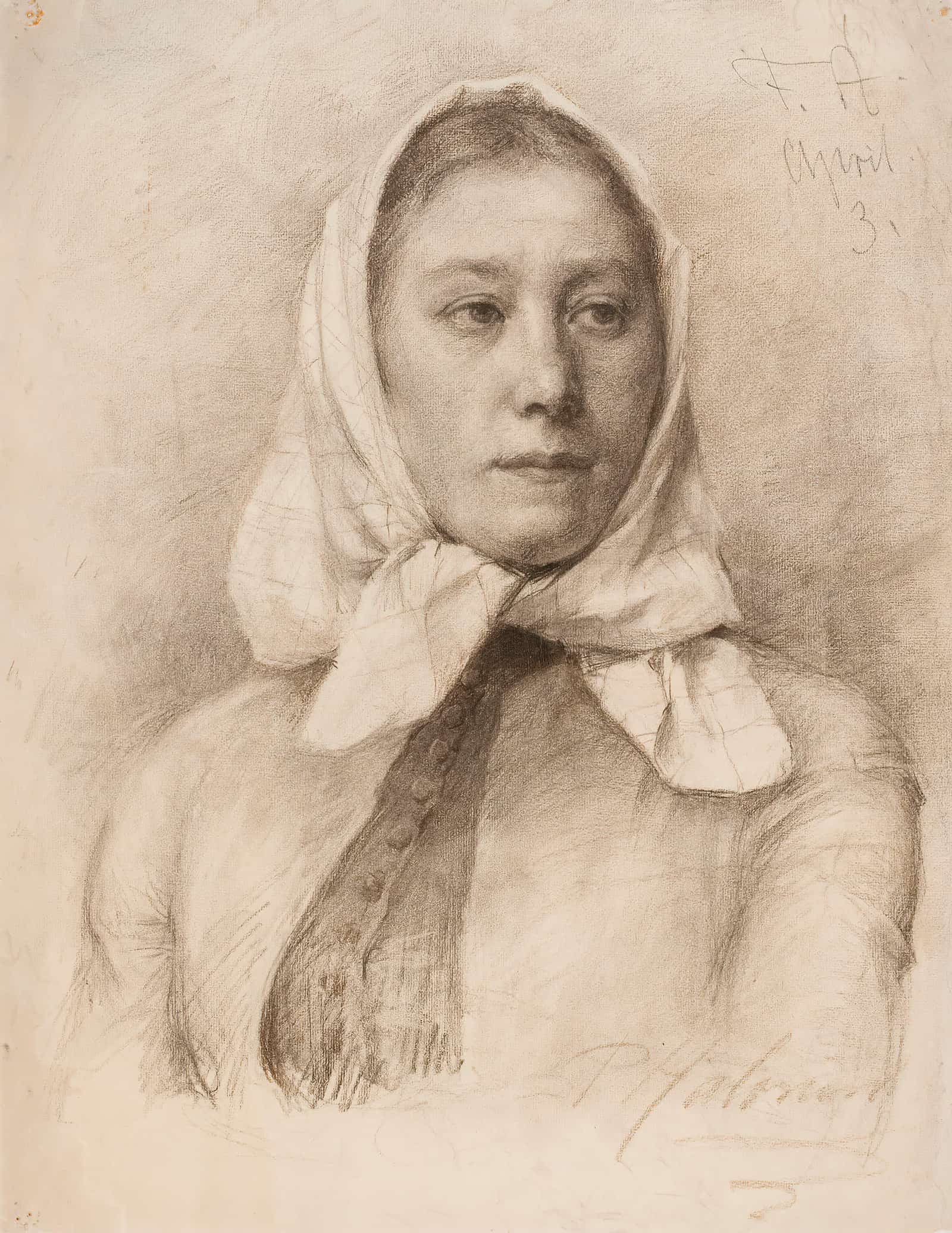 Girl In A Scarf by Pekka Halonen