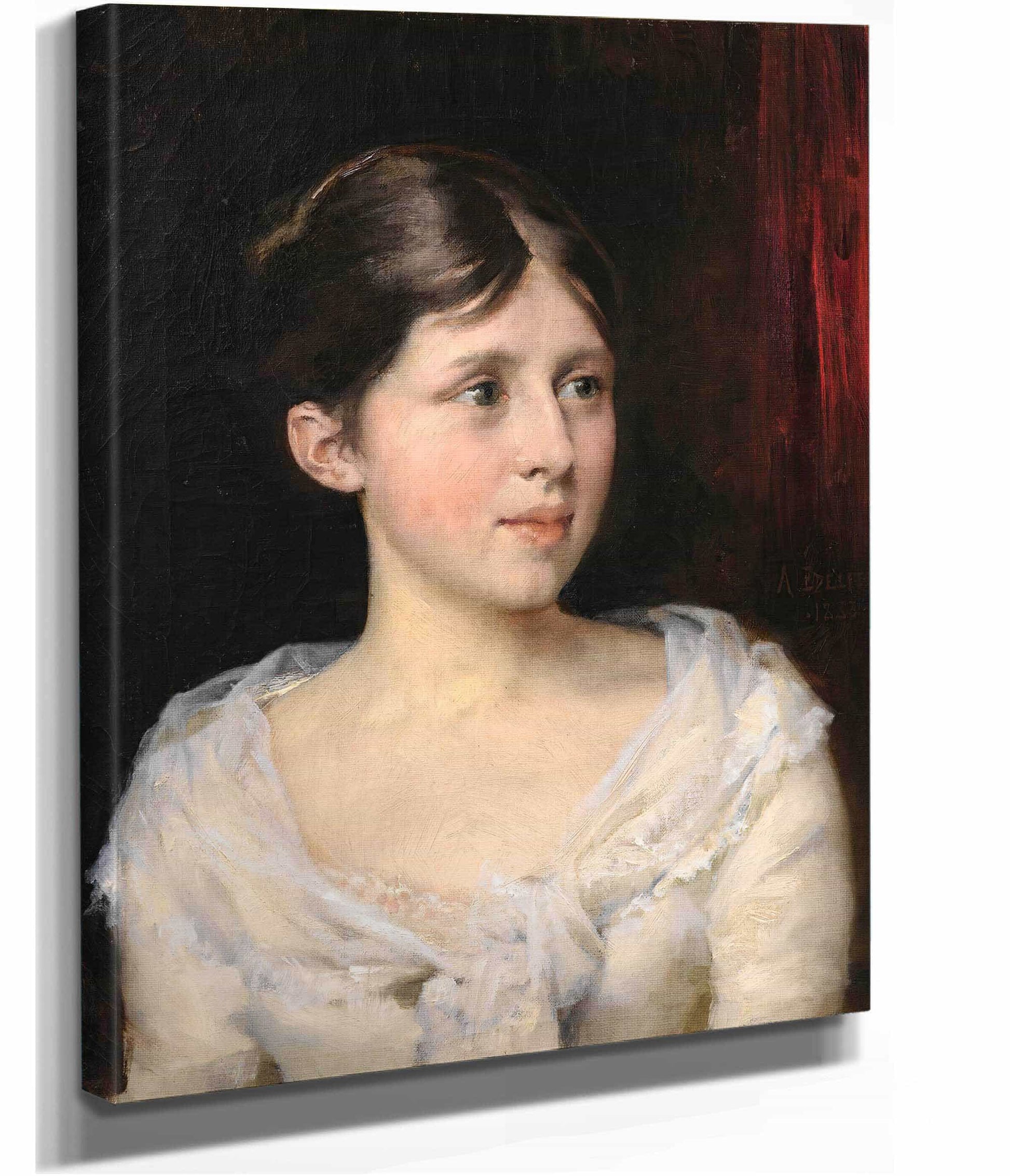 Girl In A White Dress by Albert Edelfelt