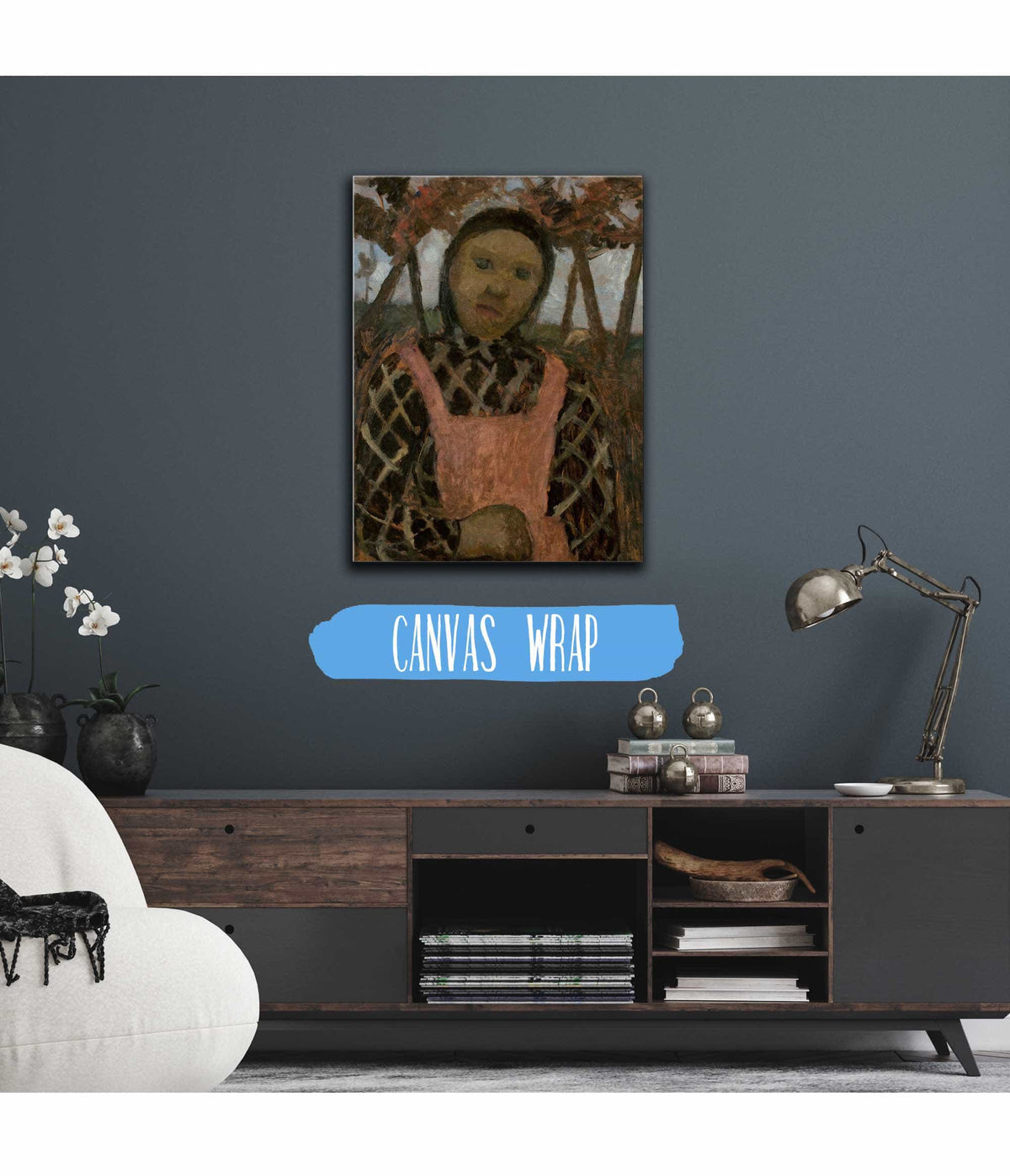 Girl In Dusk With Plaid Blouse by Paula Modersohn Becker