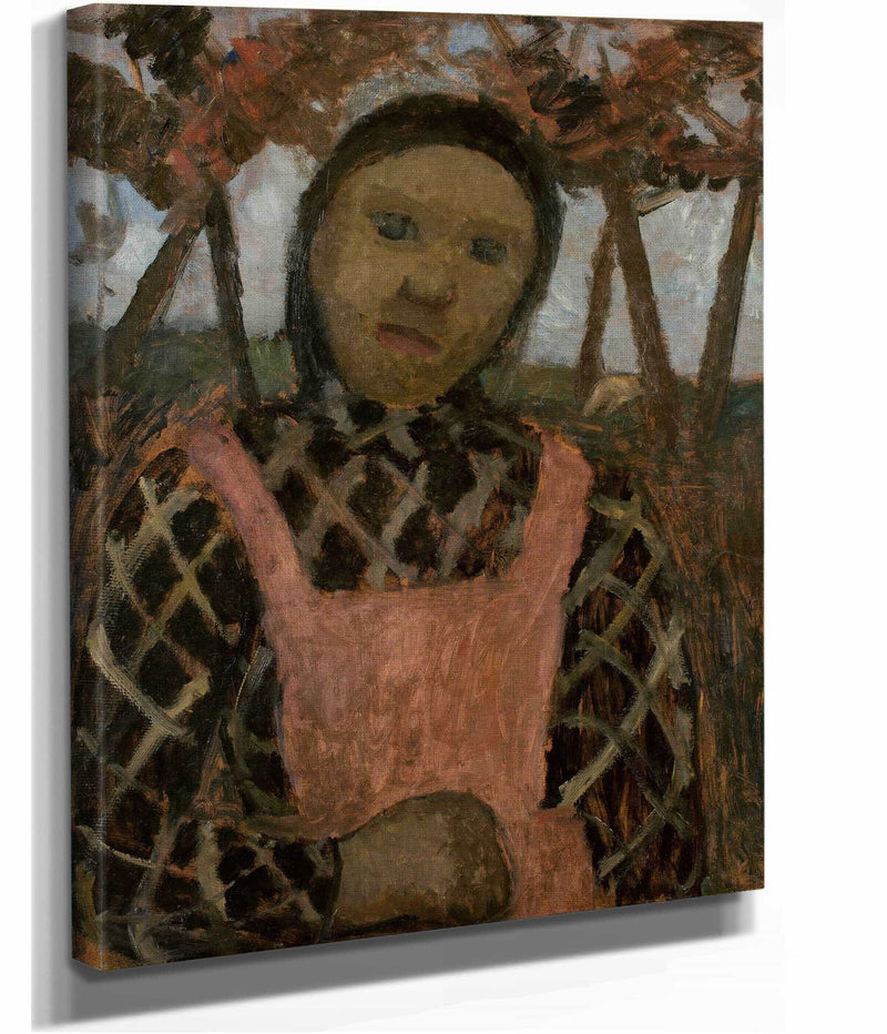 Girl In Dusk With Plaid Blouse by Paula Modersohn Becker