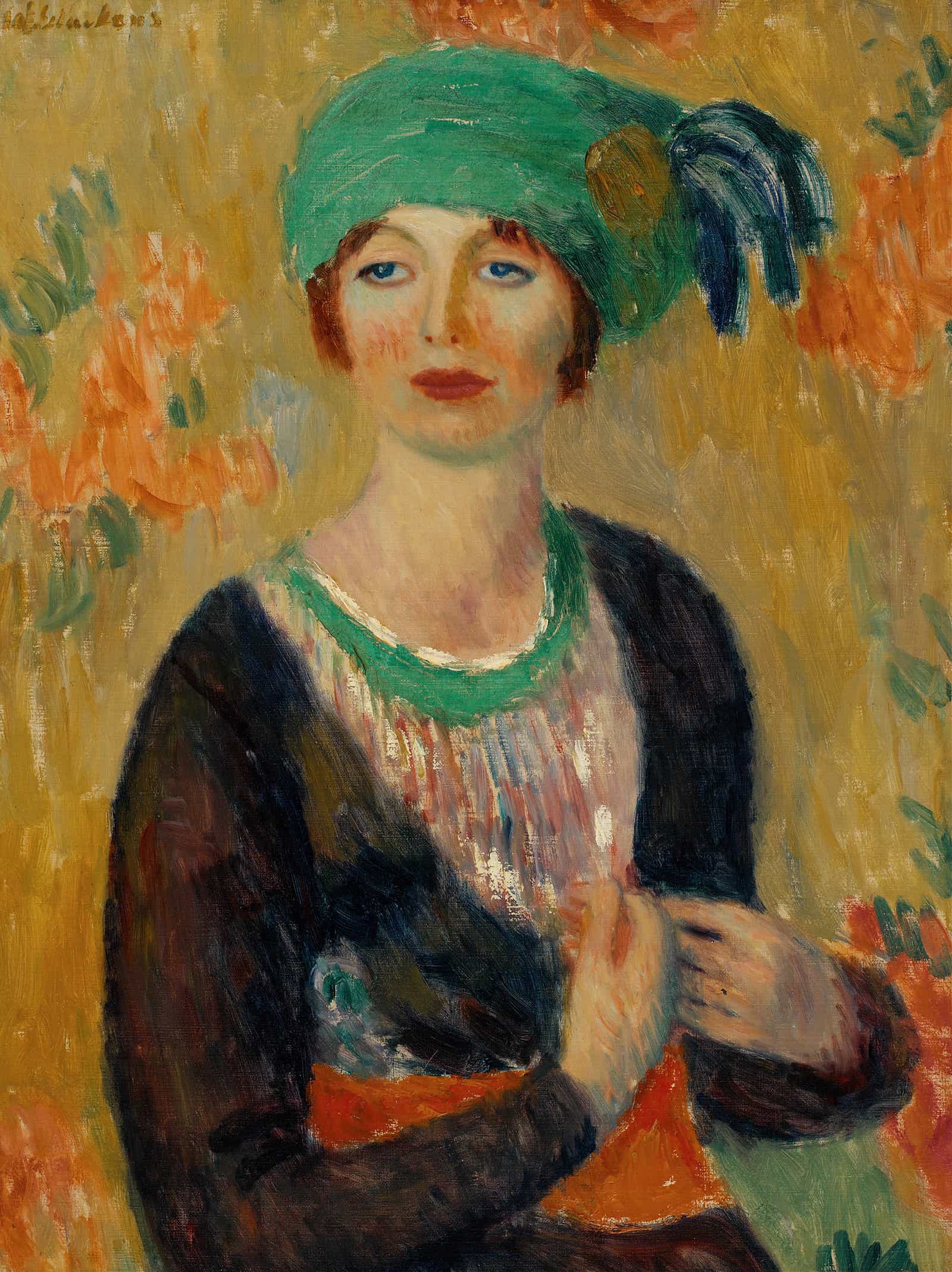 Girl In Green Turban by William James Glackens