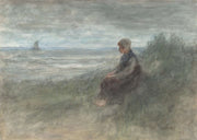 Girl In The Dunes Mid Th Early Th Century by Jozef Israels