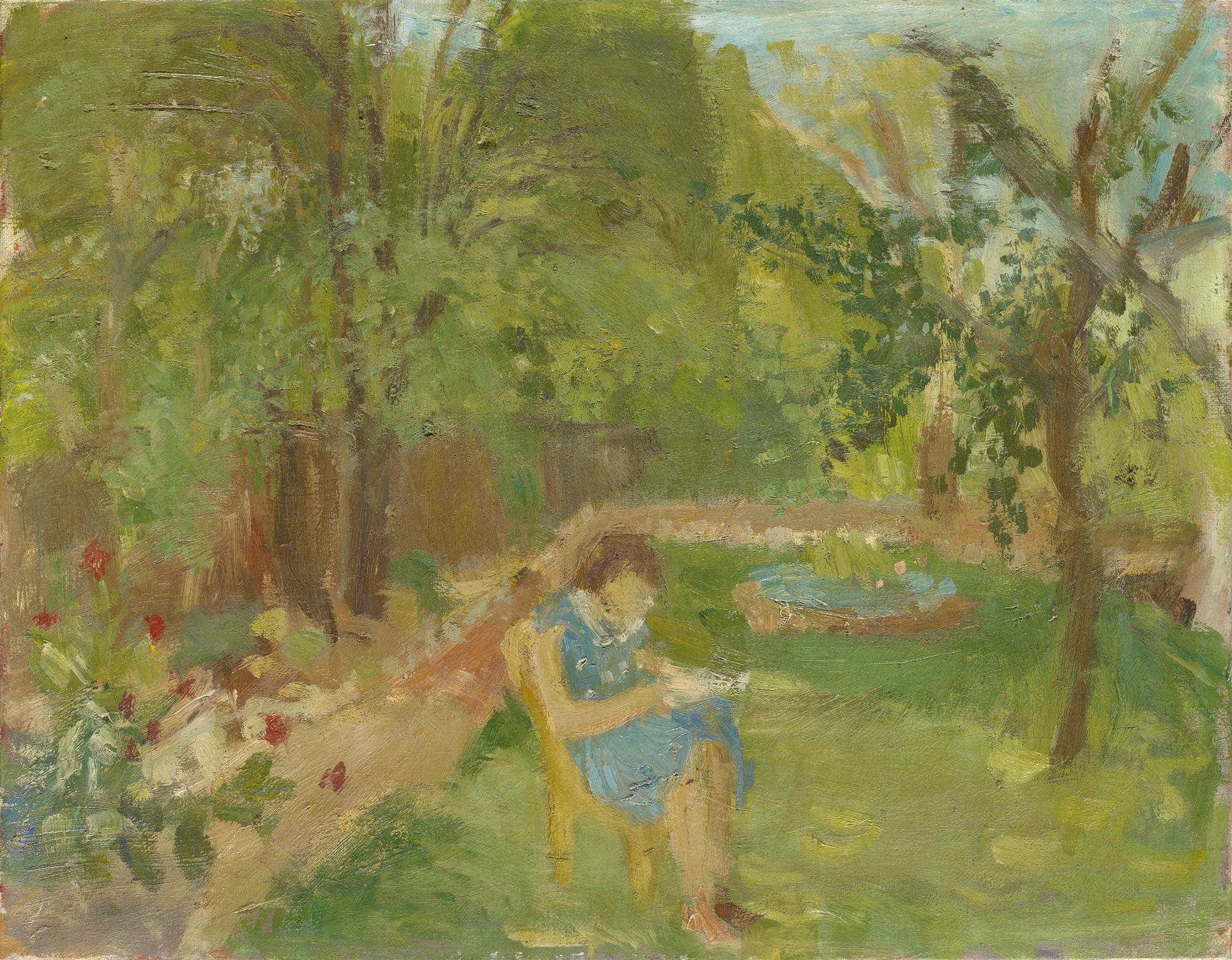 Girl In The Garden by Walter Kurt Wiemken