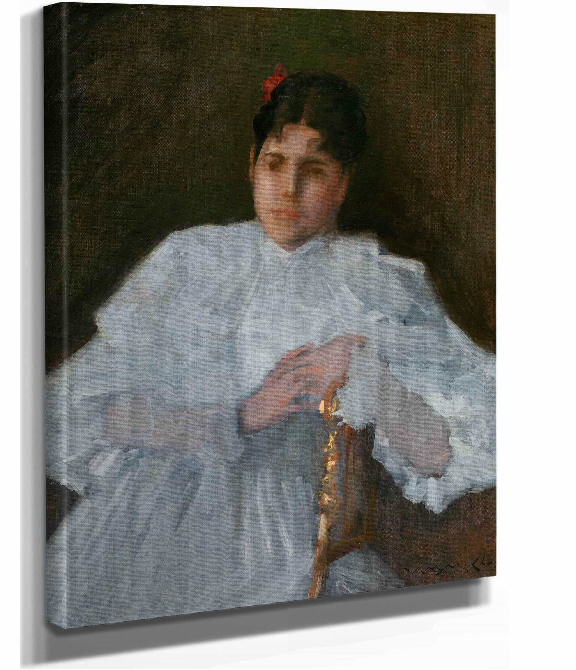 Girl In White by William Merritt Chase