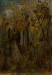 Girl On A Field by Ladislav Mednyanszky