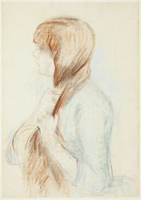 Girl Plaiting Her Hair La Natte by Berthe Morisot