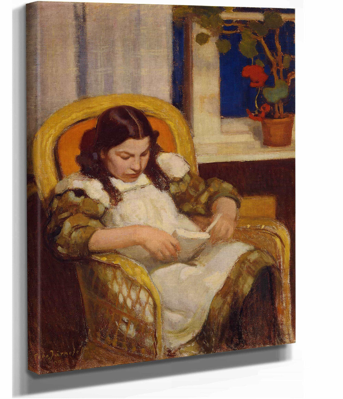 Girl Reading by Eero Jarnefelt