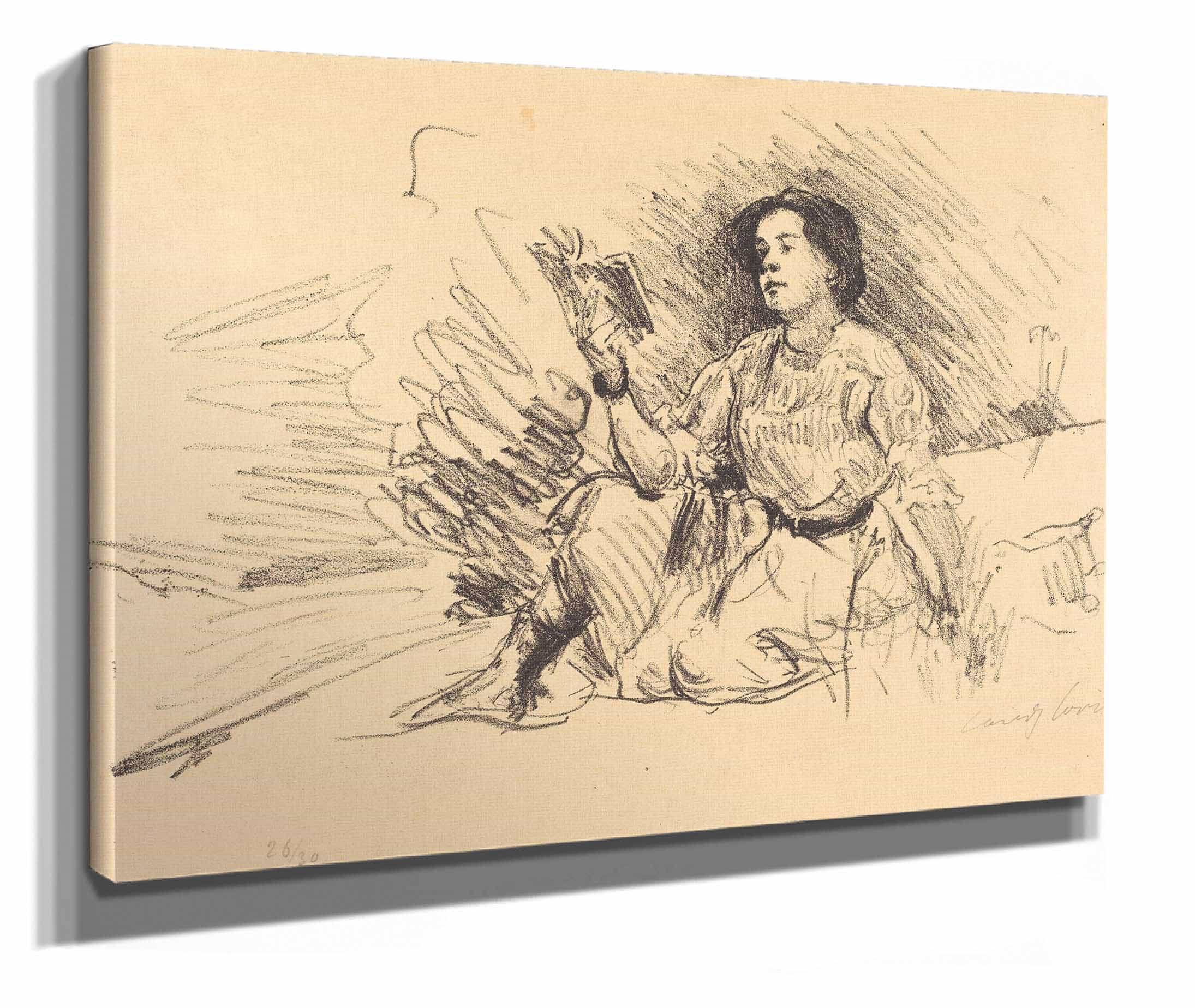 Girl Reading Lesendes Madchen by Lovis Corinth