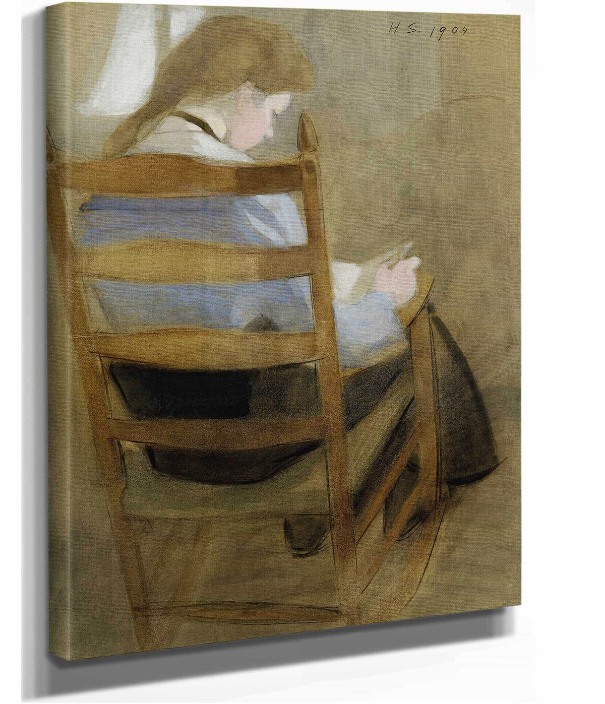 Girl Reading Seated Girl by Helene Schjerfbeck