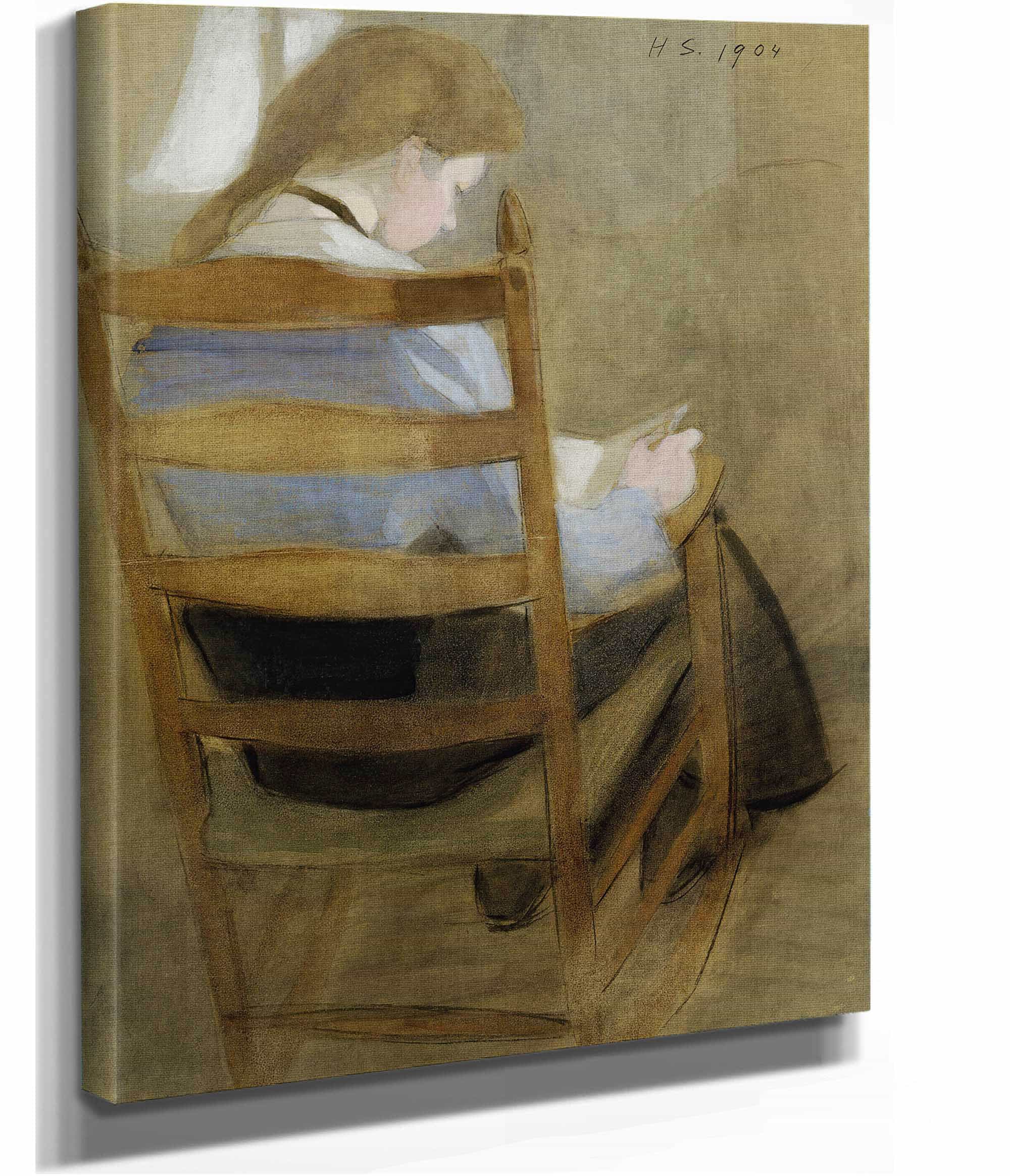 Girl Reading Seated Girl by Helene Schjerfbeck