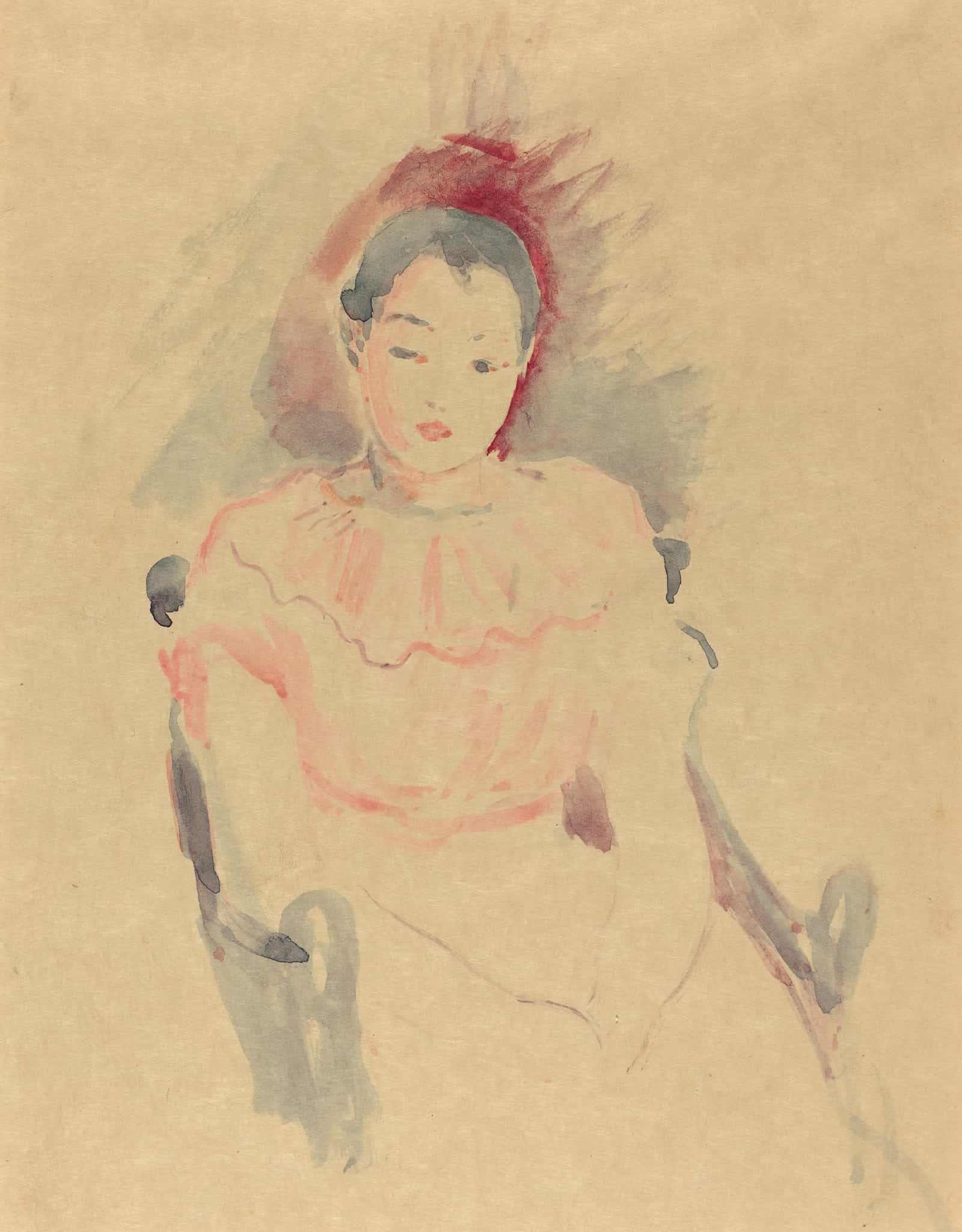 Girl Seated by Berthe Morisot