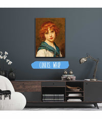 Girl With A Blue Scarf by Eugen Von Blaas