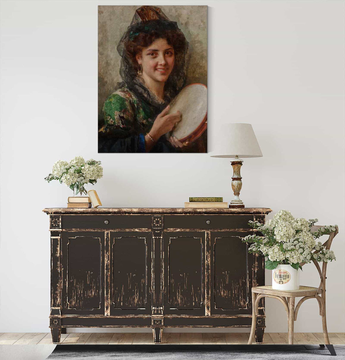 Girl With A Tambourine by Federico Andreotti