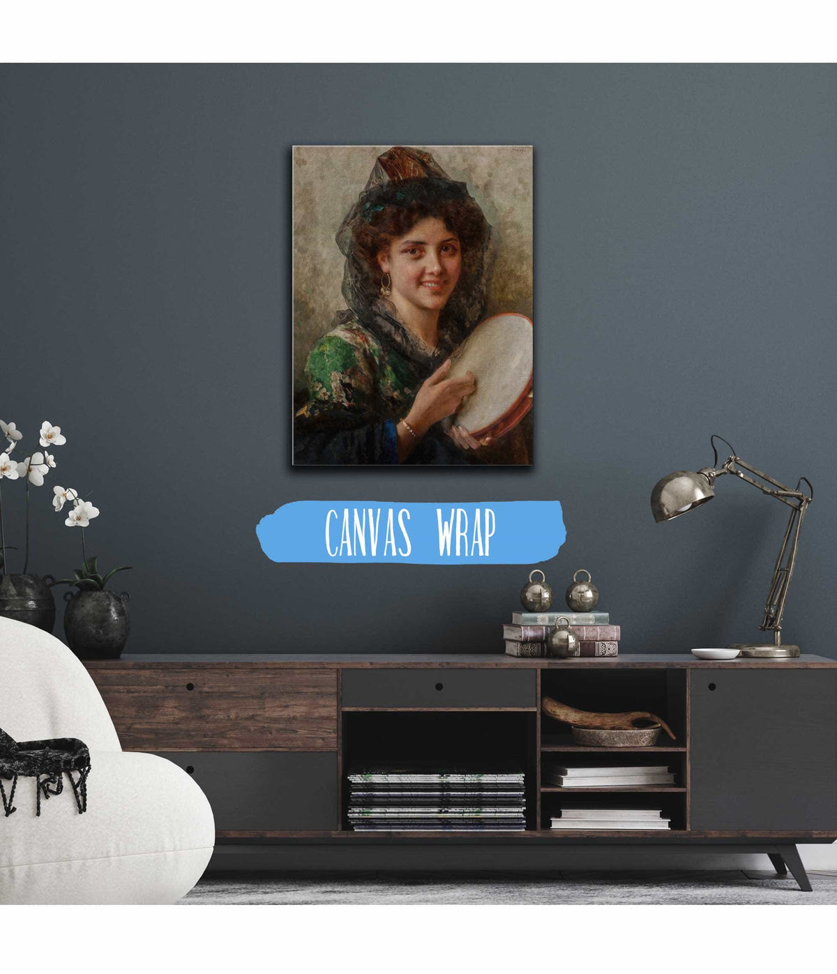 Girl With A Tambourine by Federico Andreotti