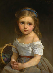 Girl With Basket Of Plums by Emile Munier