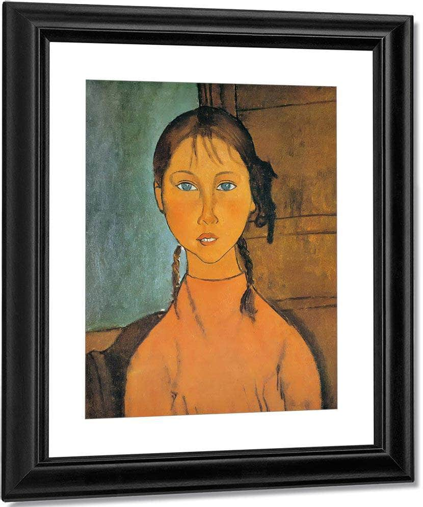 Girl With Braids 1918 By Amedeo Modig Print, Canvas Art, Framed Print ...