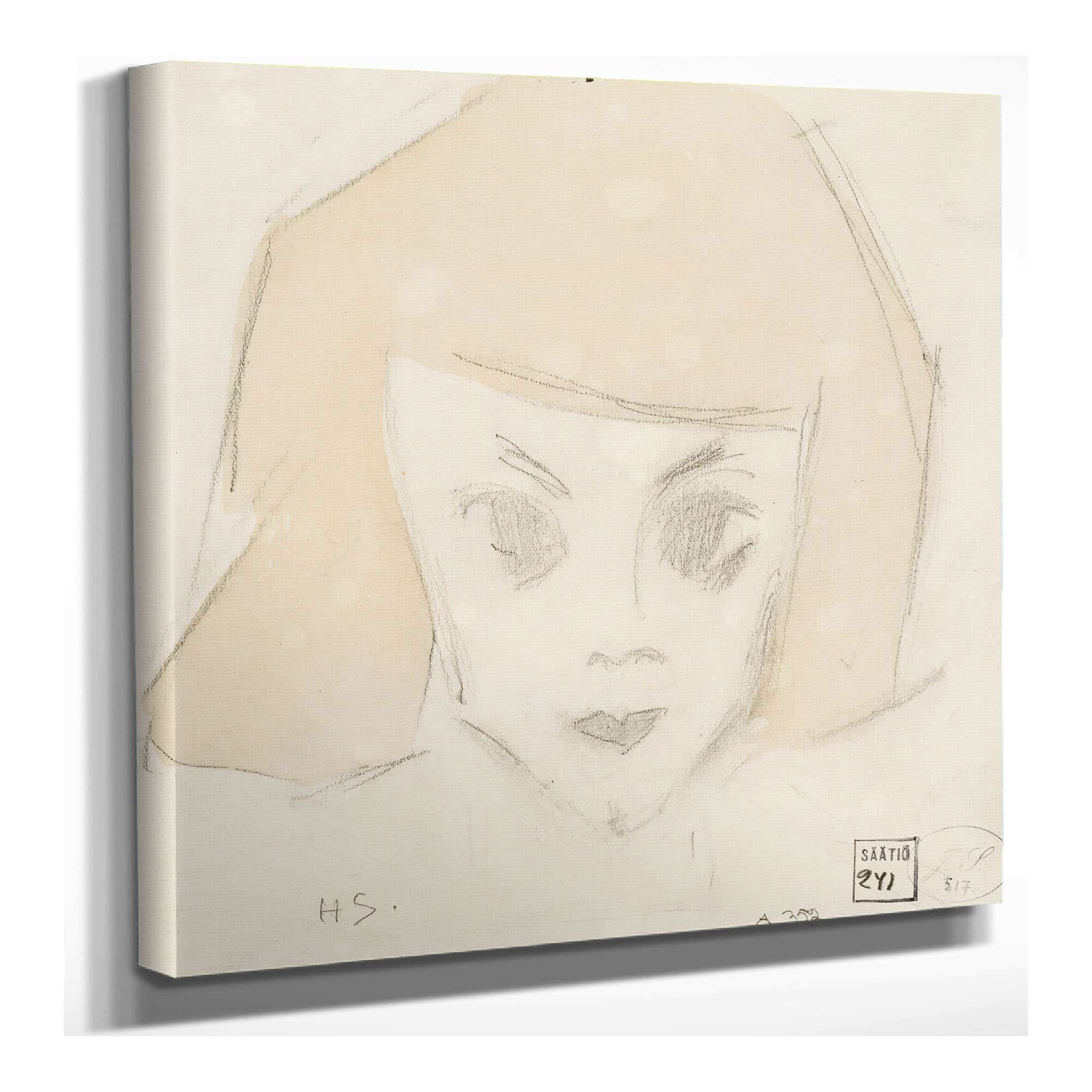 Girl With Large Eyes Karin by Helene Schjerfbeck