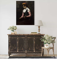 Girl With Mandolin   by Jean Baptiste Camille Corot