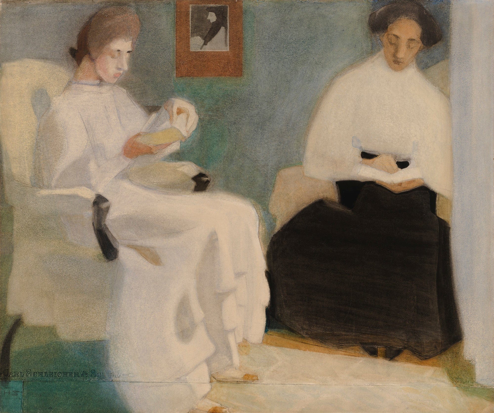 Girl With Orange The Bakers Daughter by Helene Schjerfbeck