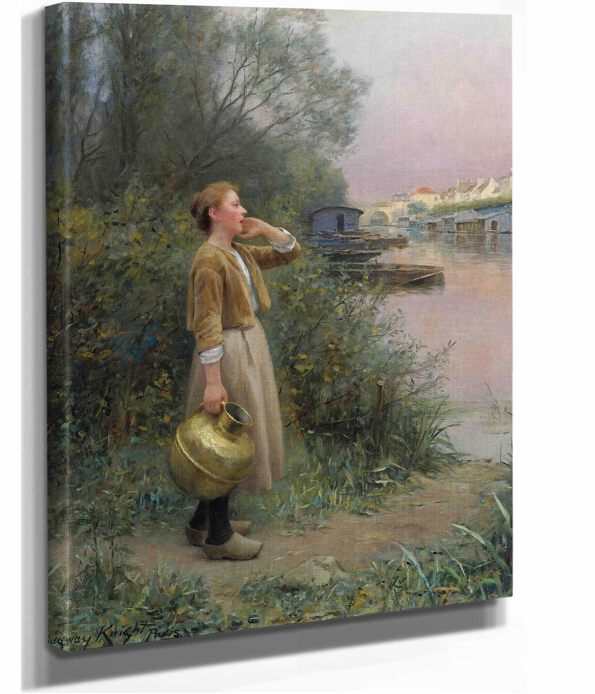 Girl With Water Jug by Daniel Ridgway Knight
