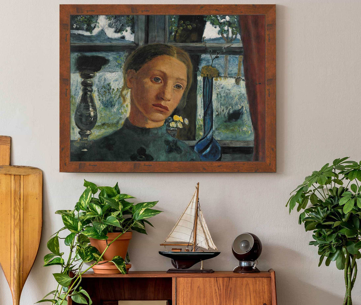 Girls Head In Front Of A Window by Paula Modersohn Becker