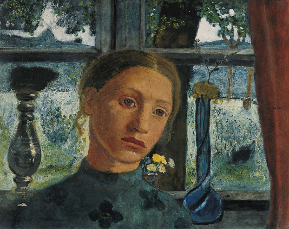 Girls Head In Front Of A Window by Paula Modersohn Becker
