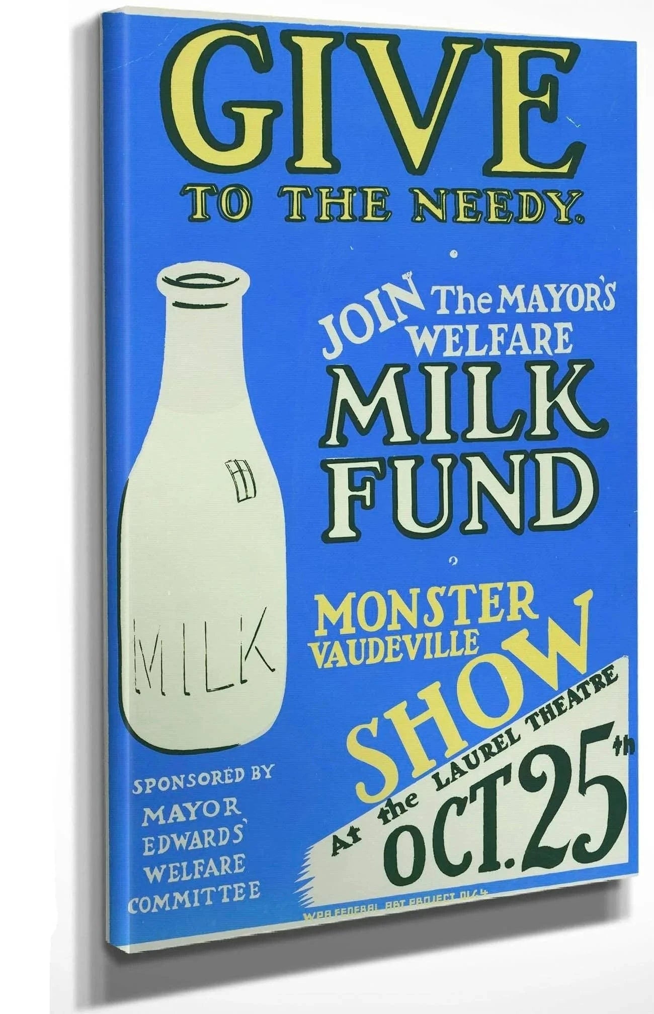 Give To The Needy Join The Mayor's Welfare Milk Fund