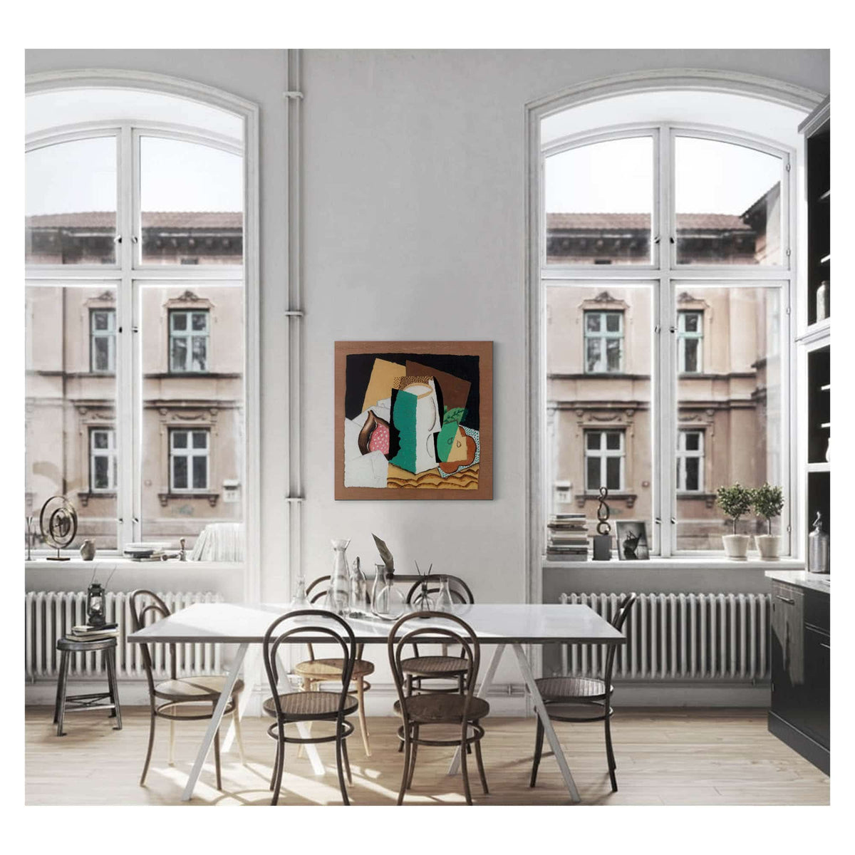 Glass And Fruit Verre Et Fruits by Louis Marcoussis