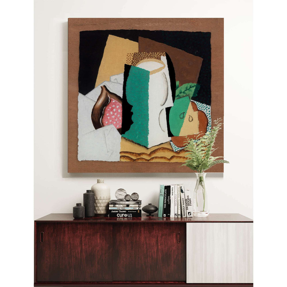 Glass And Fruit Verre Et Fruits by Louis Marcoussis