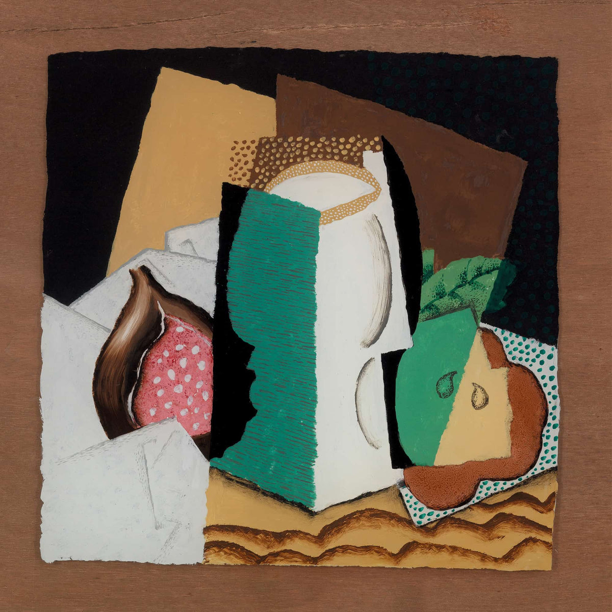 Glass And Fruit Verre Et Fruits by Louis Marcoussis