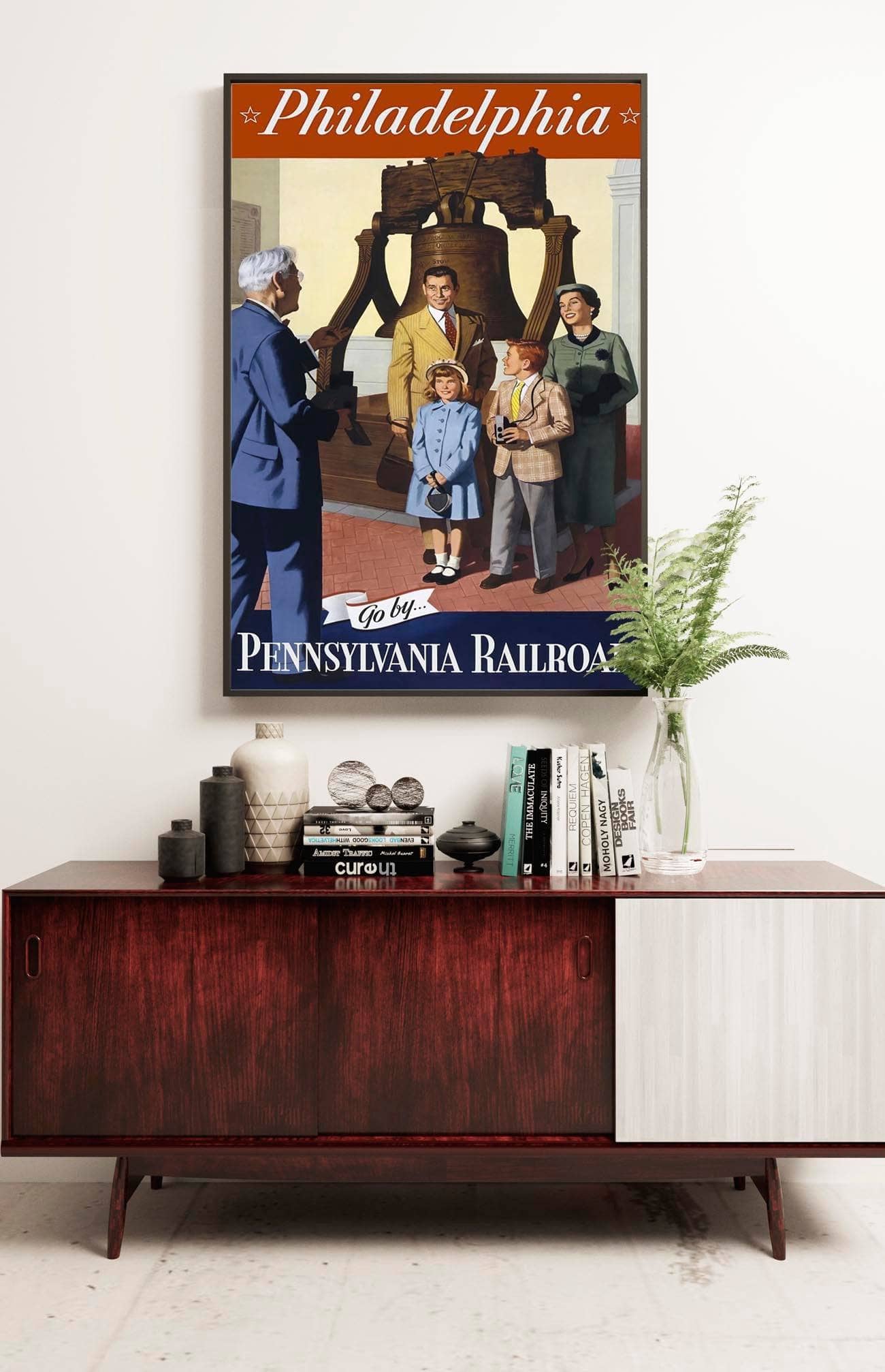 Go by Pennsylvania Railroad. Vintage Philadelphia