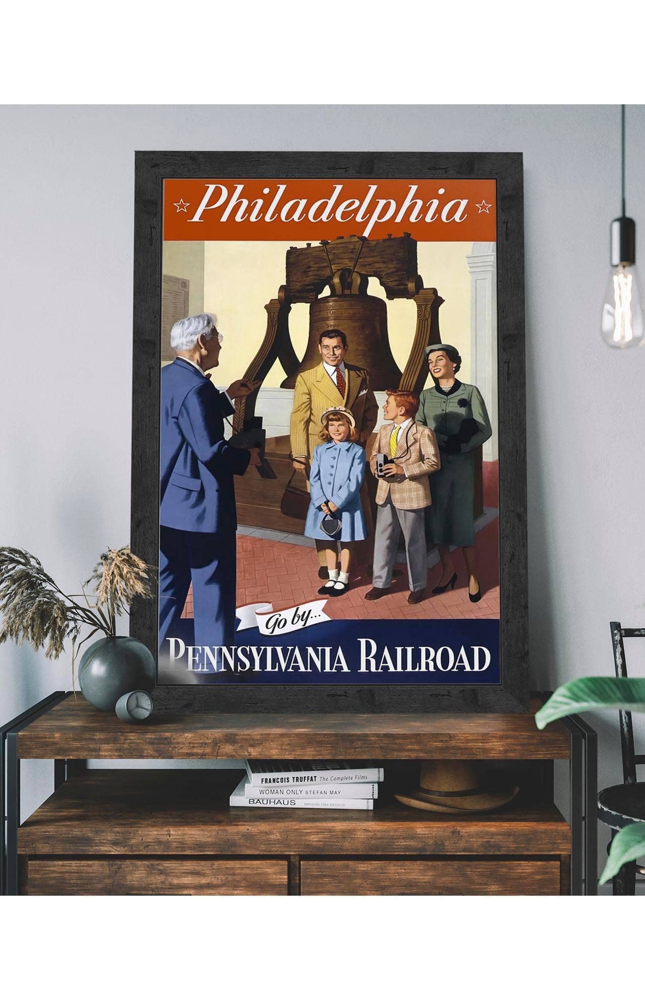 Go by Pennsylvania Railroad. Vintage Philadelphia