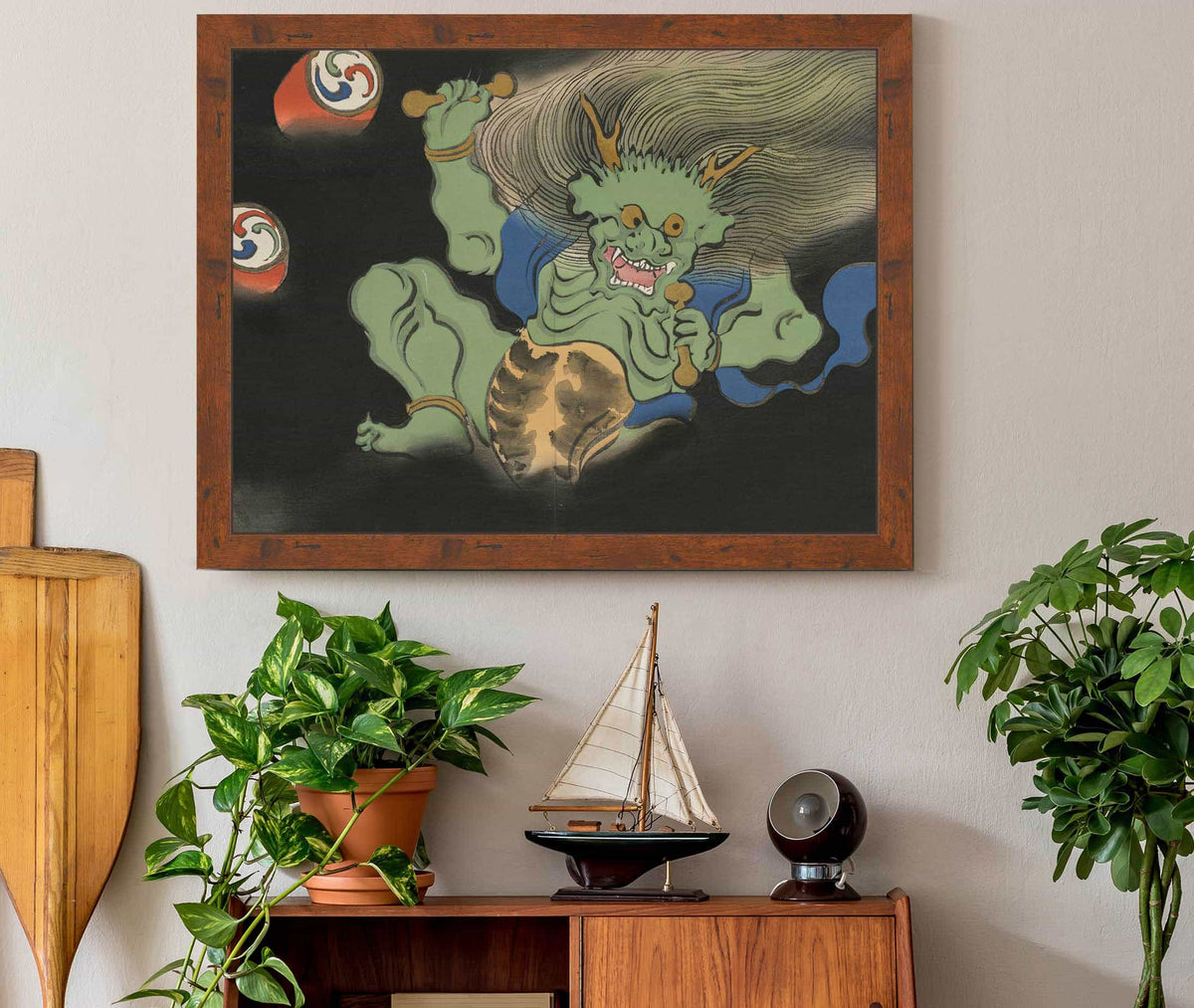 God Of Thunder Raijin Kaminari by Kamisaka Sekka