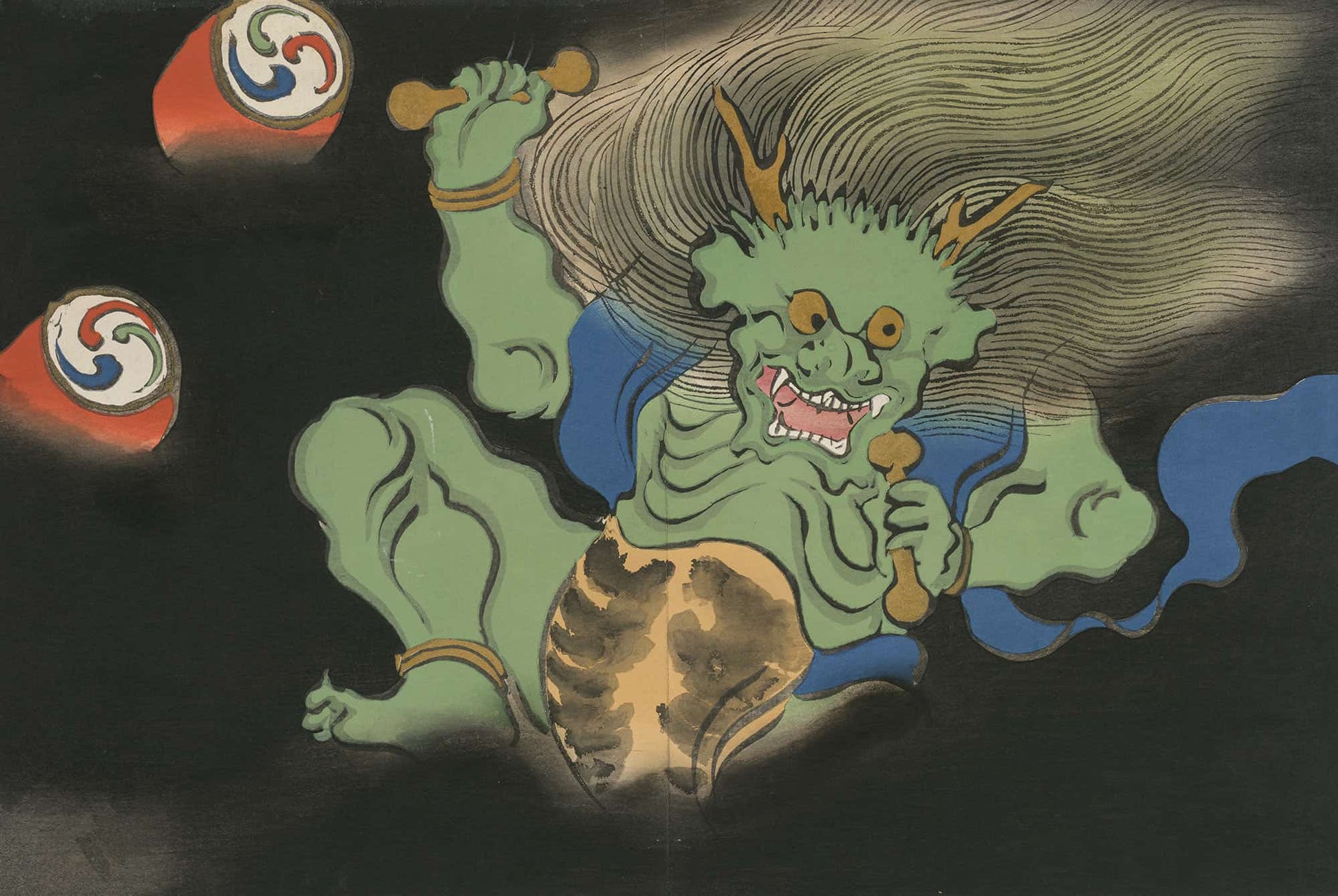 God Of Thunder Raijin Kaminari by Kamisaka Sekka