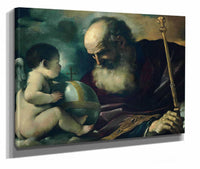 God The Father And Angel by Guercino