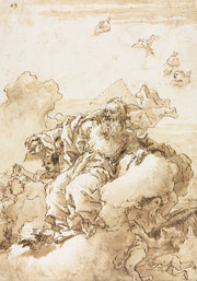 God The Father With Symbol Of The Trinity Or After by Giovanni Domenico Tiepolo