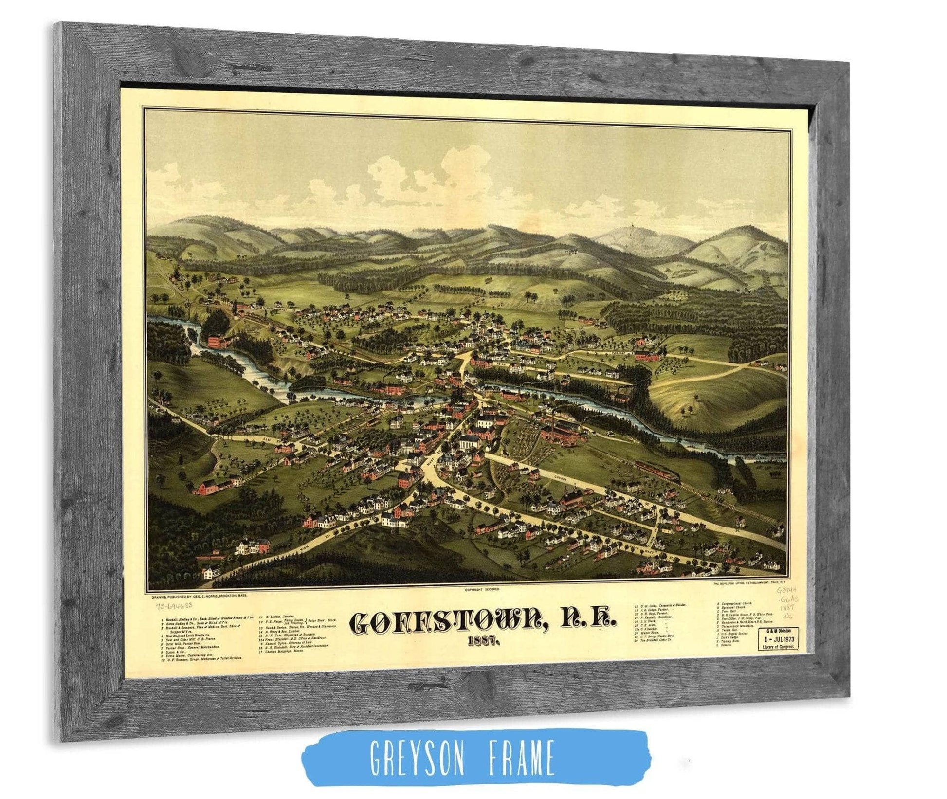 Goffstown Nh 1887 State of New Hampshire