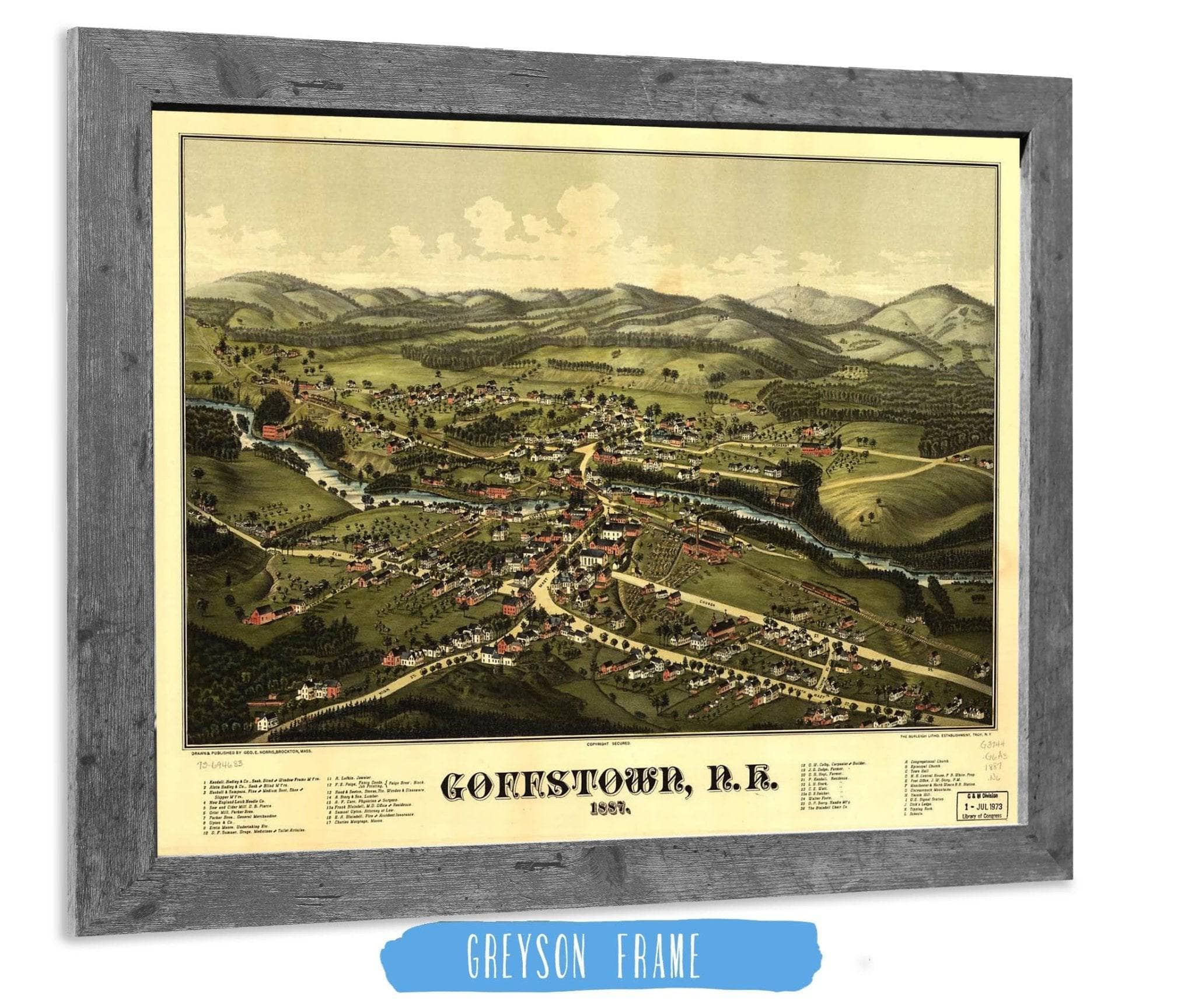Goffstown Nh 1887 State of New Hampshire
