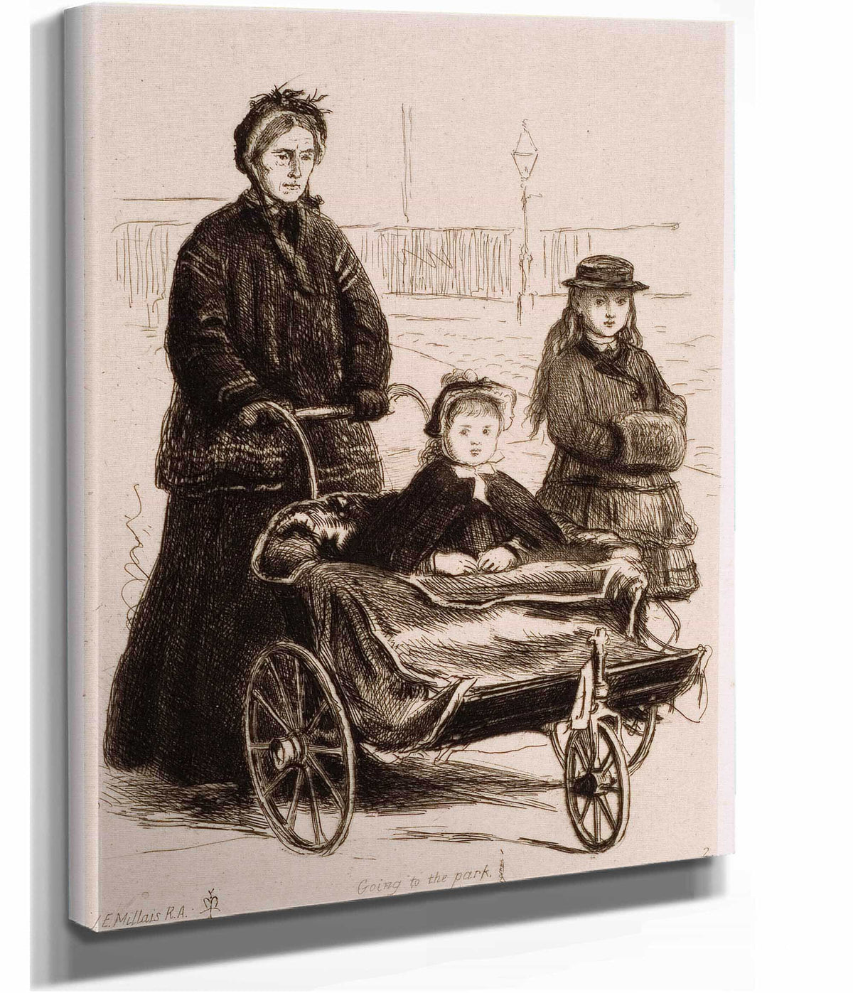 Going To The Park by Sir John Everett Millais