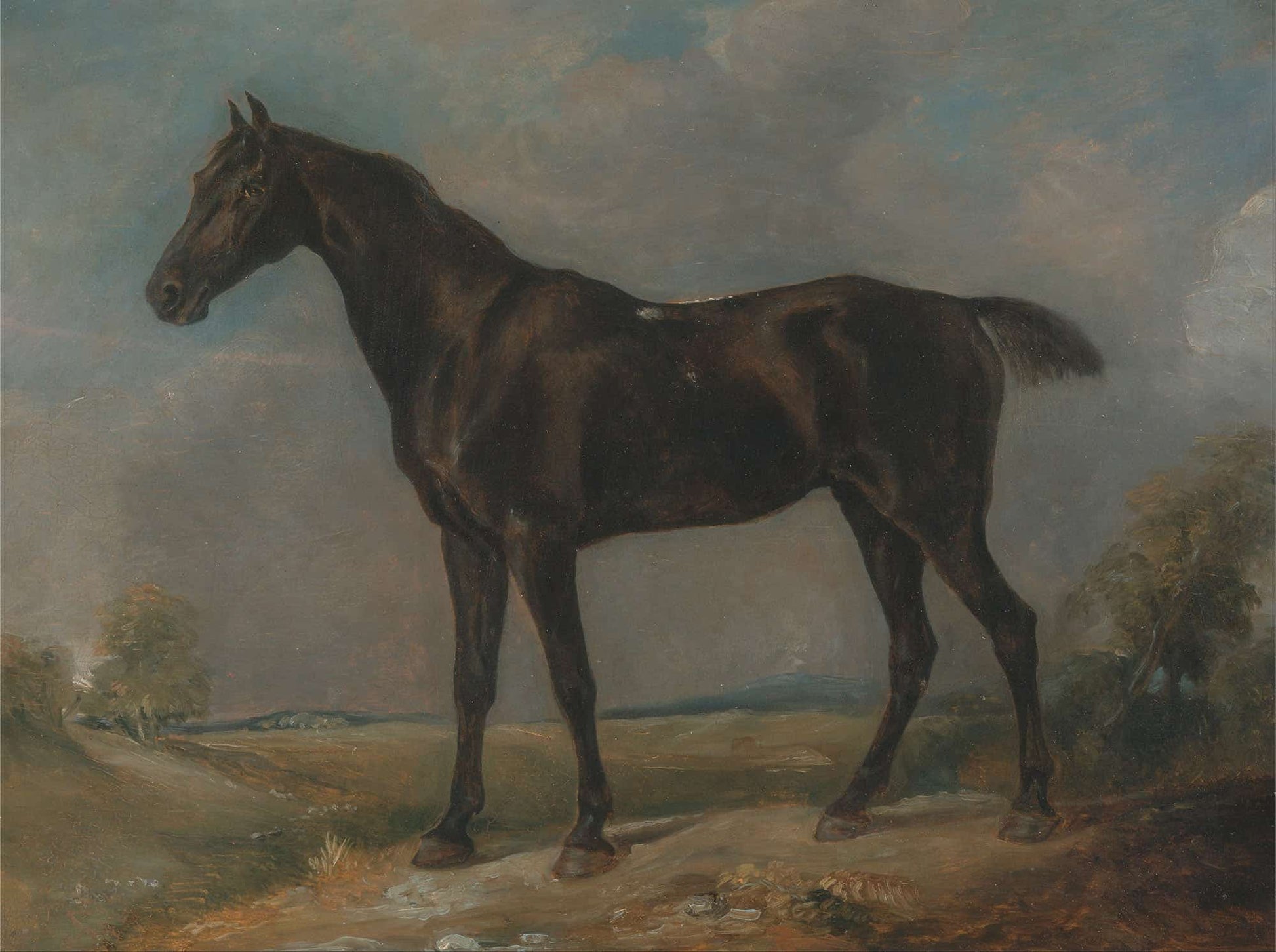 Golding Constables Black Riding Horse by John Constable