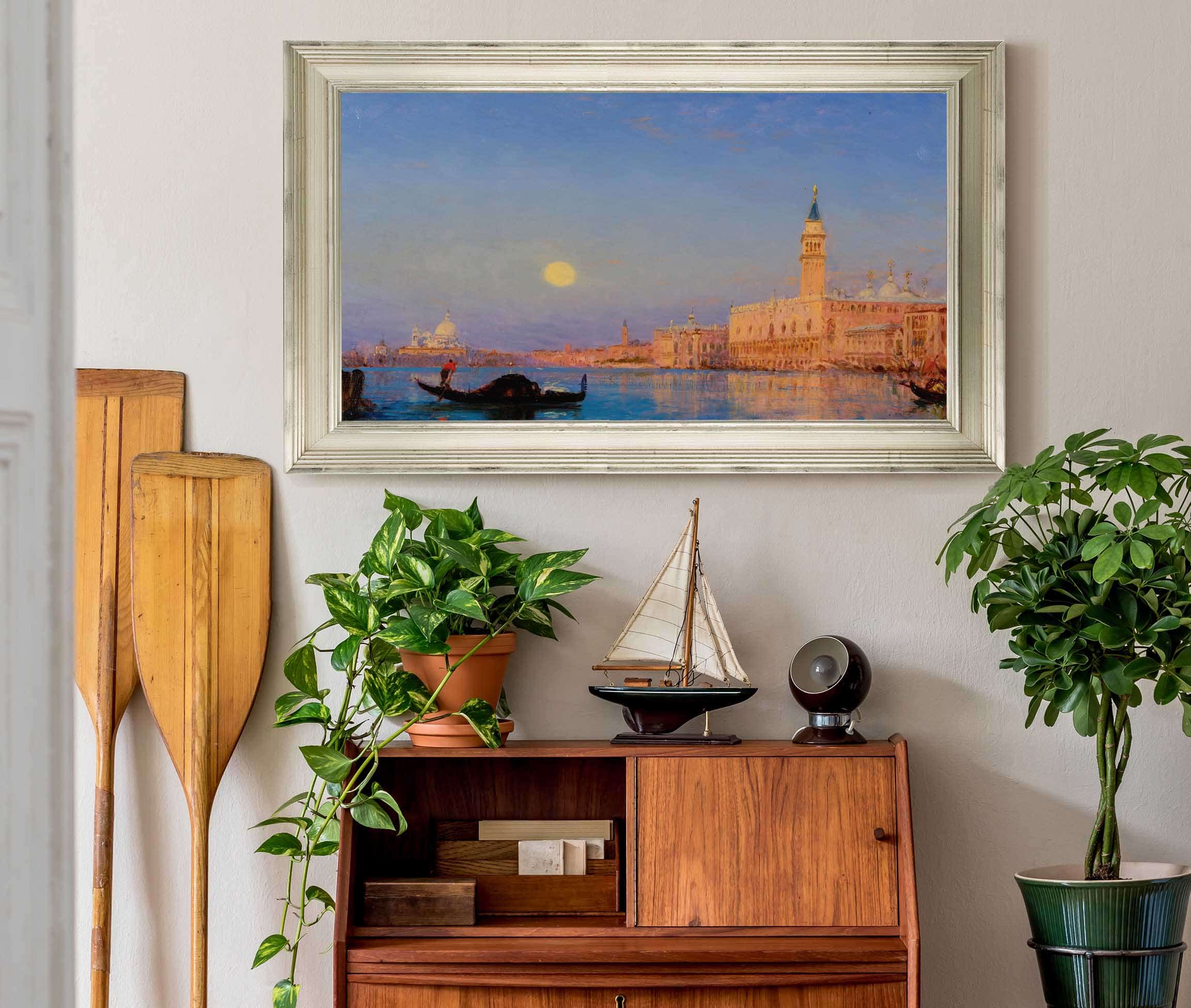 Gondole Devant Le Grand Bassin Venise by Felix Ziem