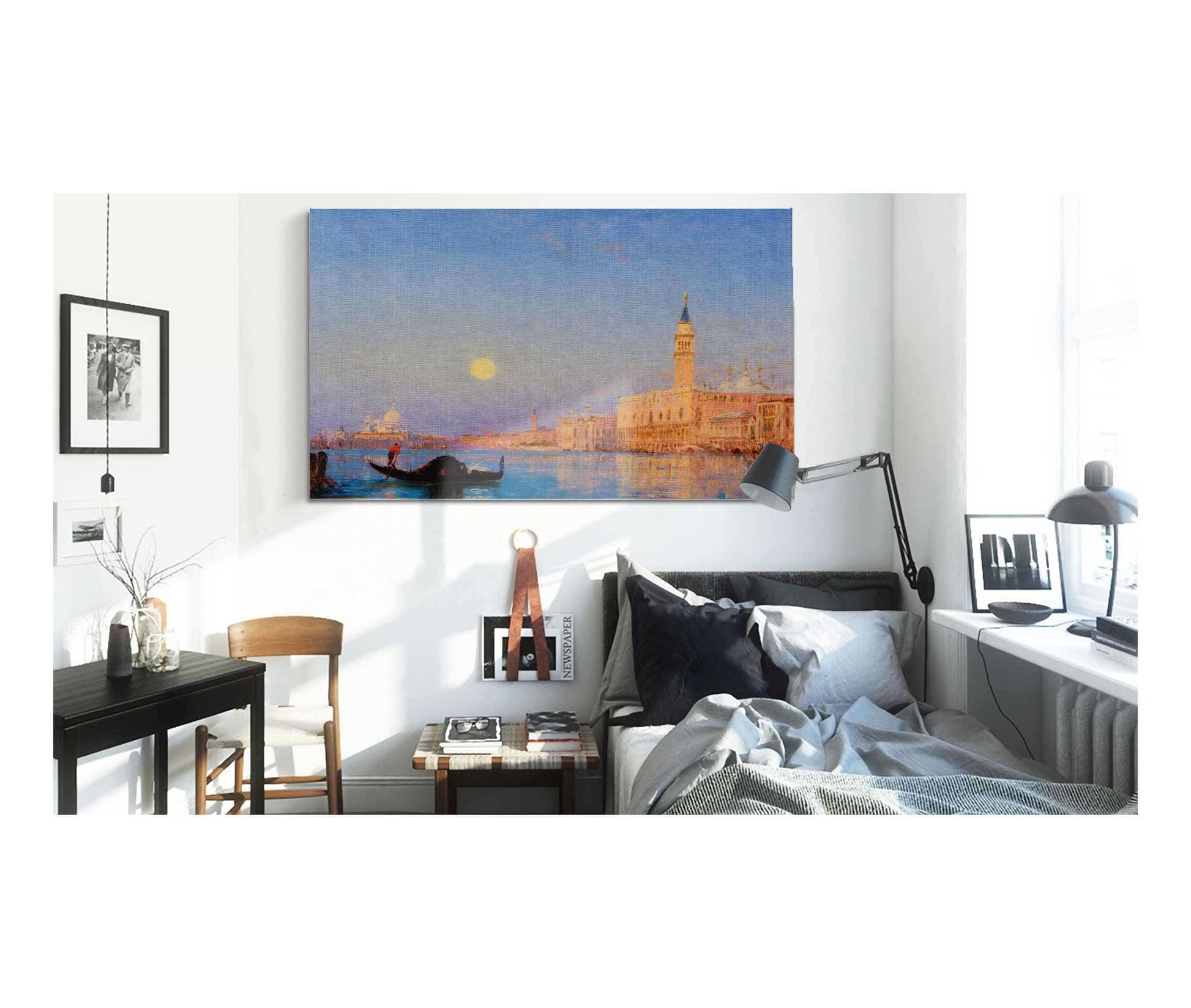 Gondole Devant Le Grand Bassin Venise by Felix Ziem
