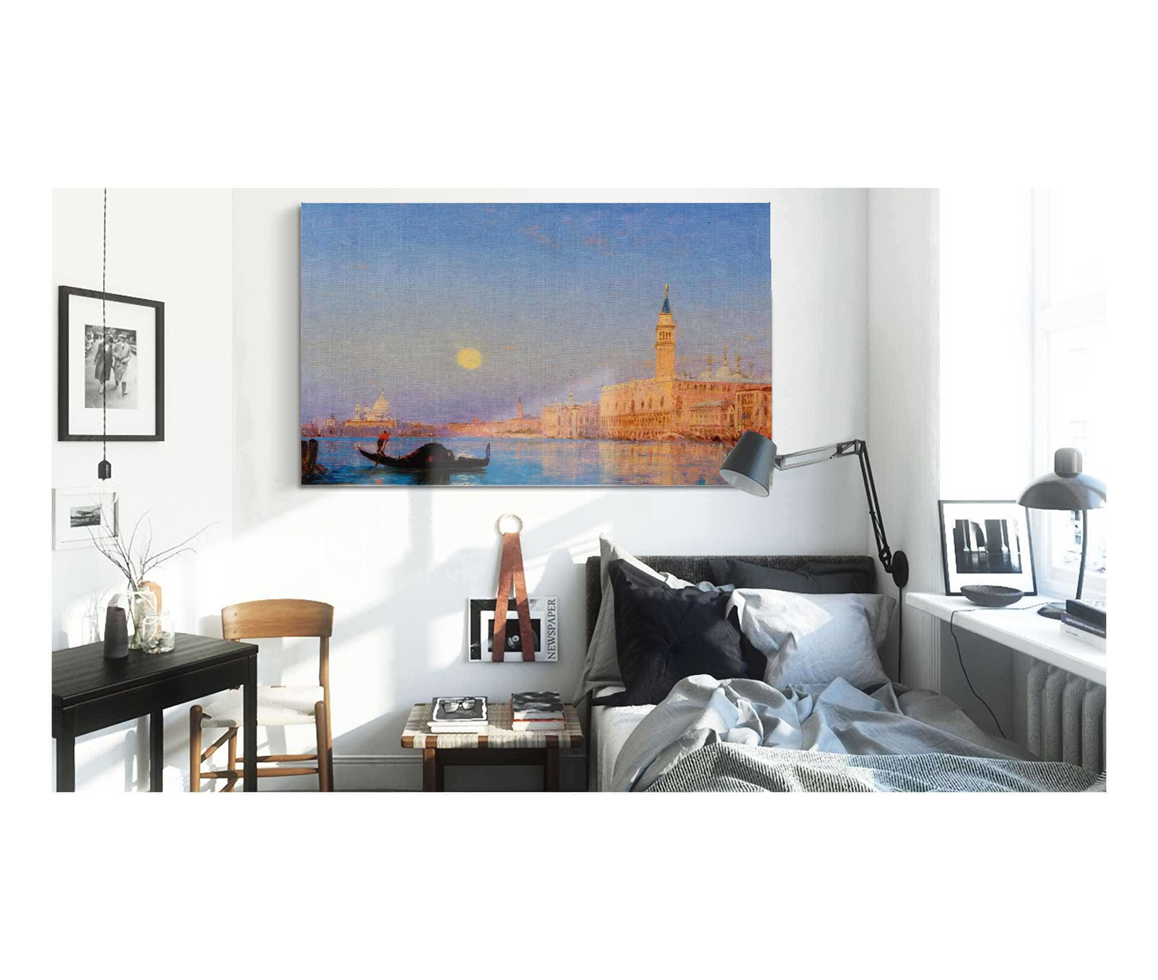 Gondole Devant Le Grand Bassin Venise by Felix Ziem