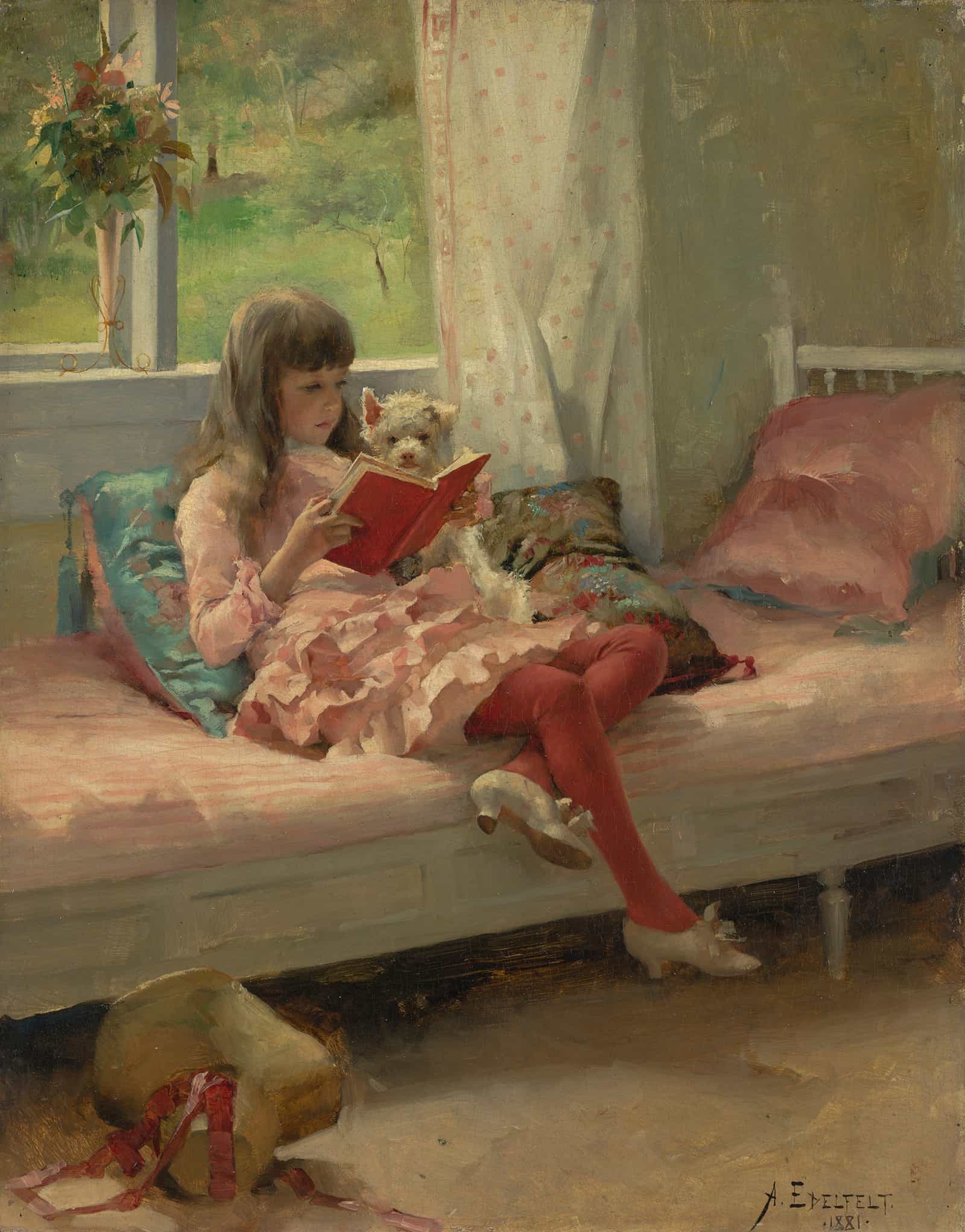 Good Friends I Berta And Capi by Albert Edelfelt