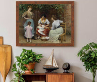 Goose Plucking by Eugen Von Blaas