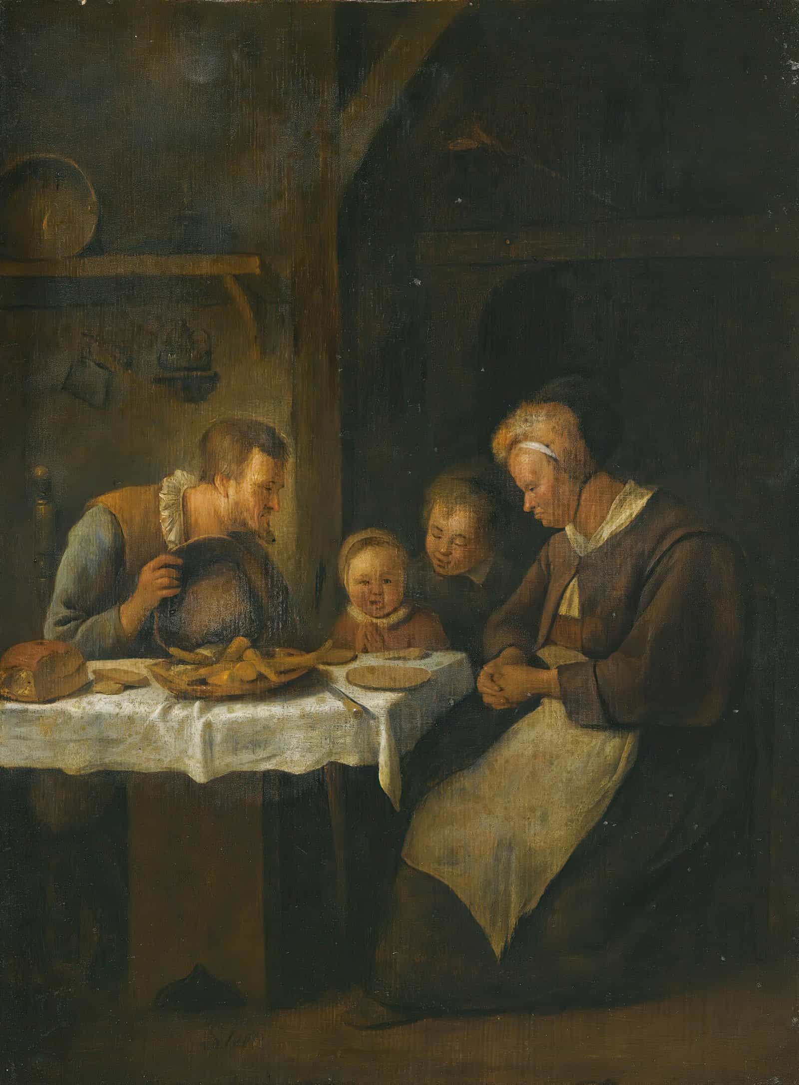 Grace Before A Meal by Jan Steen
